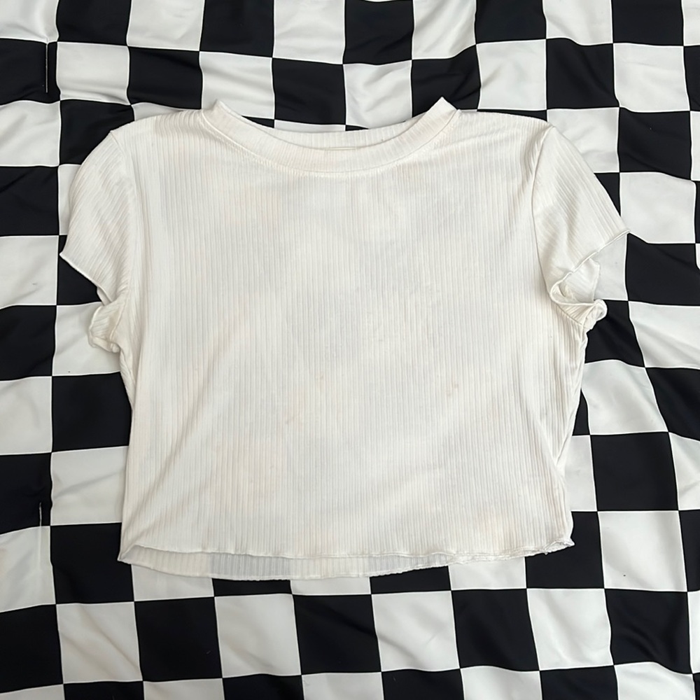 White crop top from ROMWE. It is a size small.